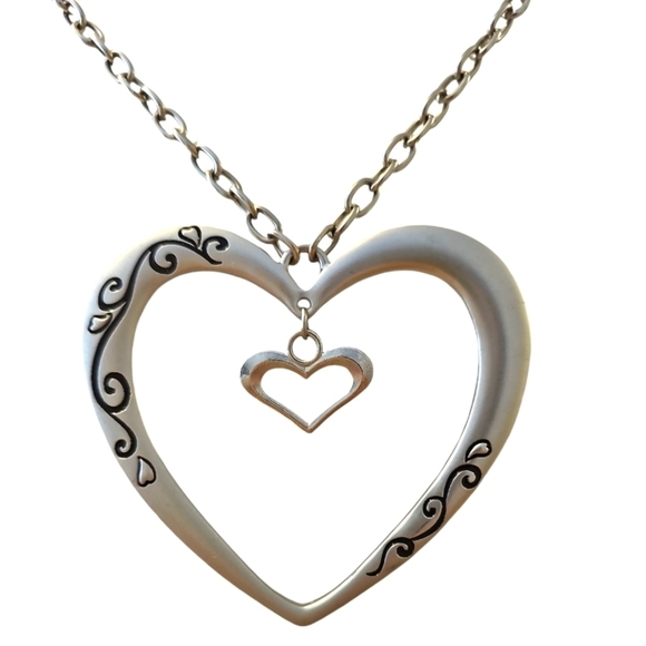 Oversize heart pendant "Friends are angels following you through life" - Picture 2 of 4